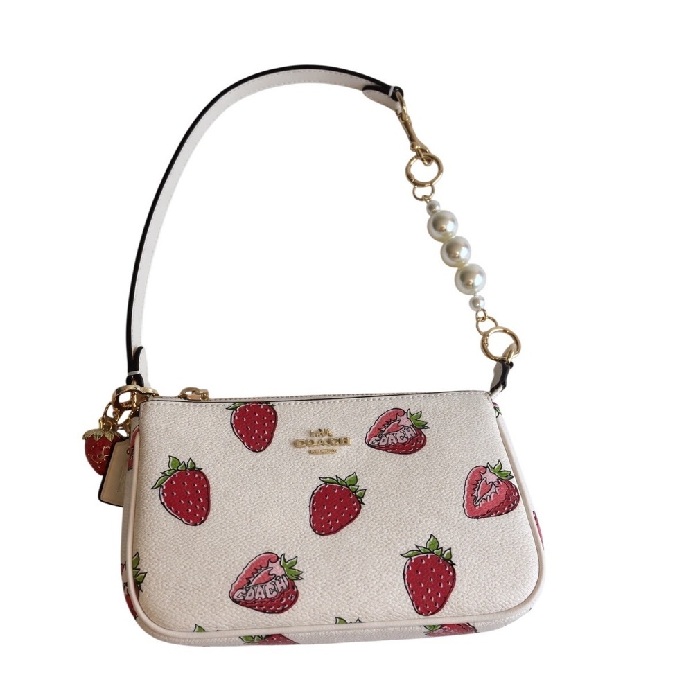 Coach Coach Carmen Mini Crossbody Bag w Strawberry Print‎ Detachable Charm Y2K - Picture 2 of 7
